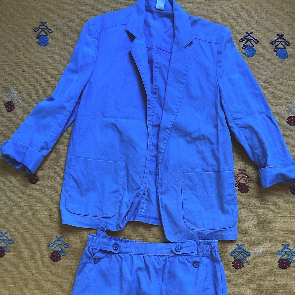 80s Vintage Izod Skirt/Blazer Set
